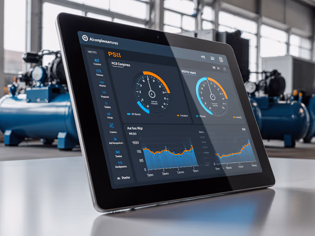 compressor_service_subscription_dashboard_showing_pressure_and_dew_point_metrics