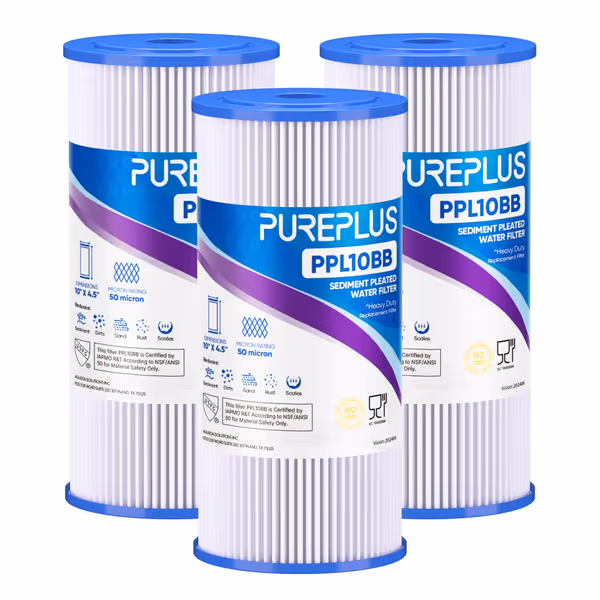 PUREPLUS 50 Micron Pleated Sediment Filter